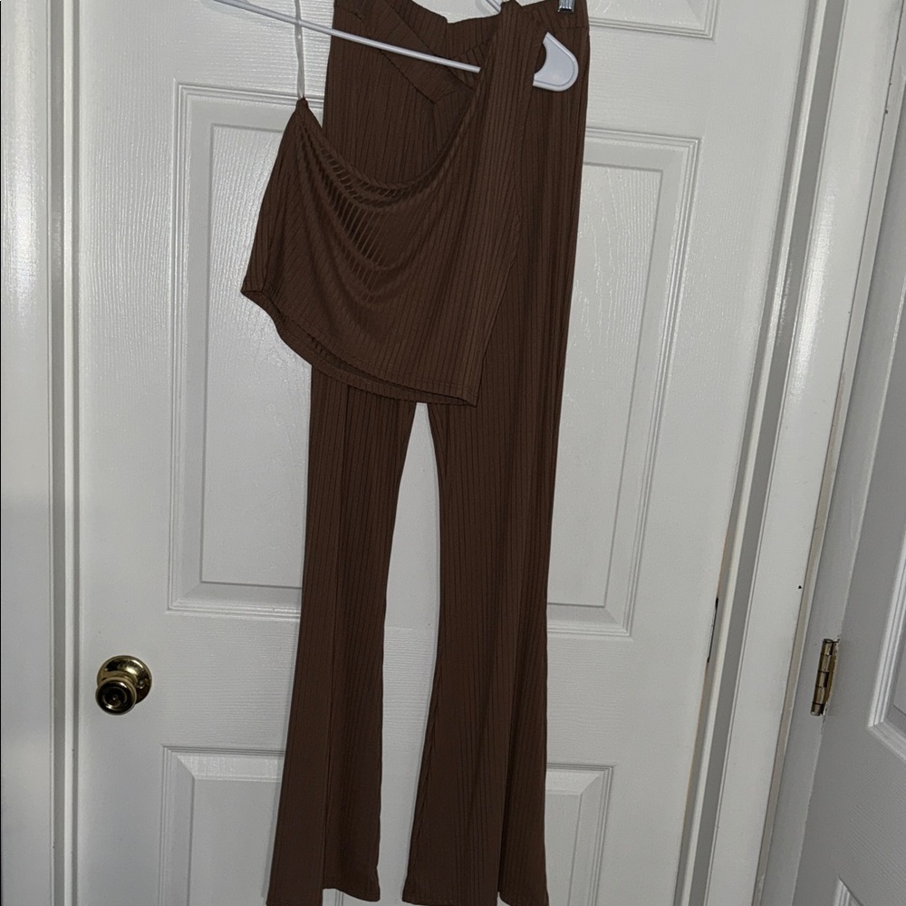Comfy brown two piece set